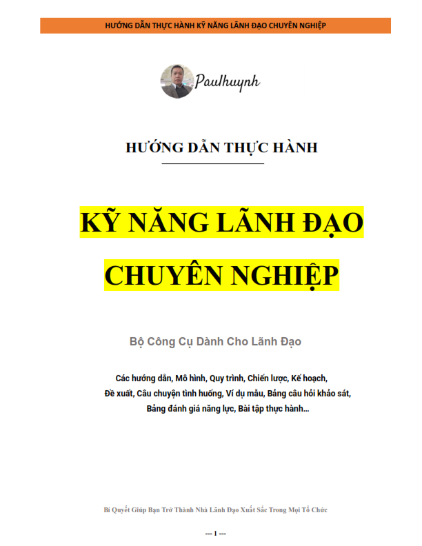 Mục lục sách Kỹ năng lãnh đạo chuyên nghiệp trang 1