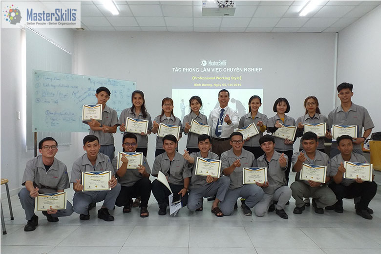 Course delivery photo for Professional Work Practices at Dongil Rubber Belt Vietnam Co., Ltd.